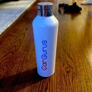 A sponsored Car Gurus insulated water bottle.